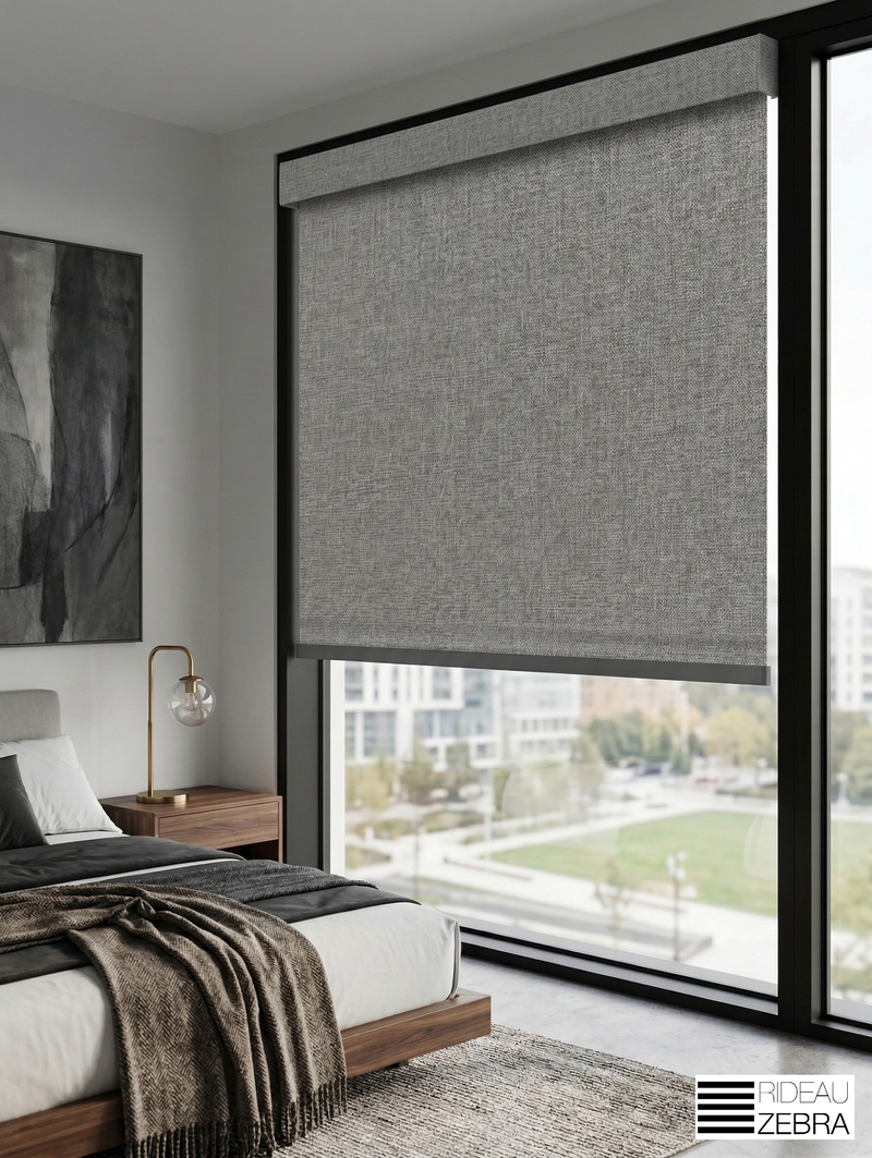 Cordless Blackout Blinds for Bedroom - Silver Birch